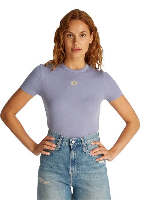 CALVIN KLEIN T-shirt slim in cotone a costine CALVIN KLEIN | J20J225244VFV